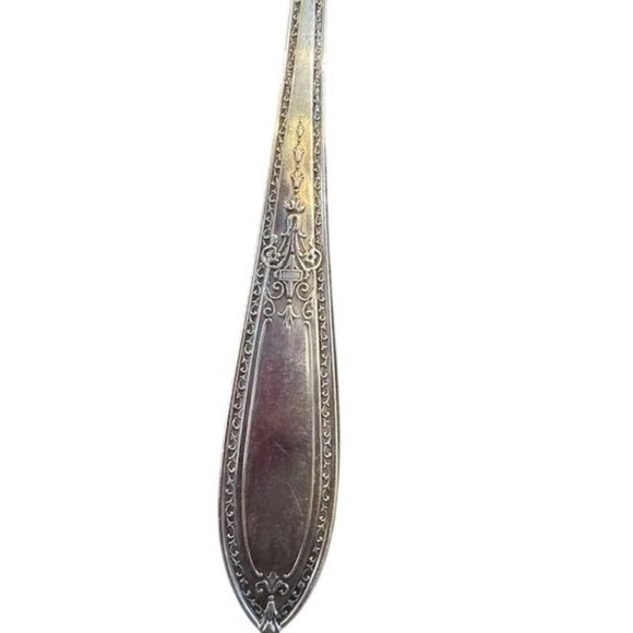 Vintage Wm. Rogers & Son AA Pat. Apr. 14-25 Silver-Plated Ornate Serving Spoon - Picture 3 of 9